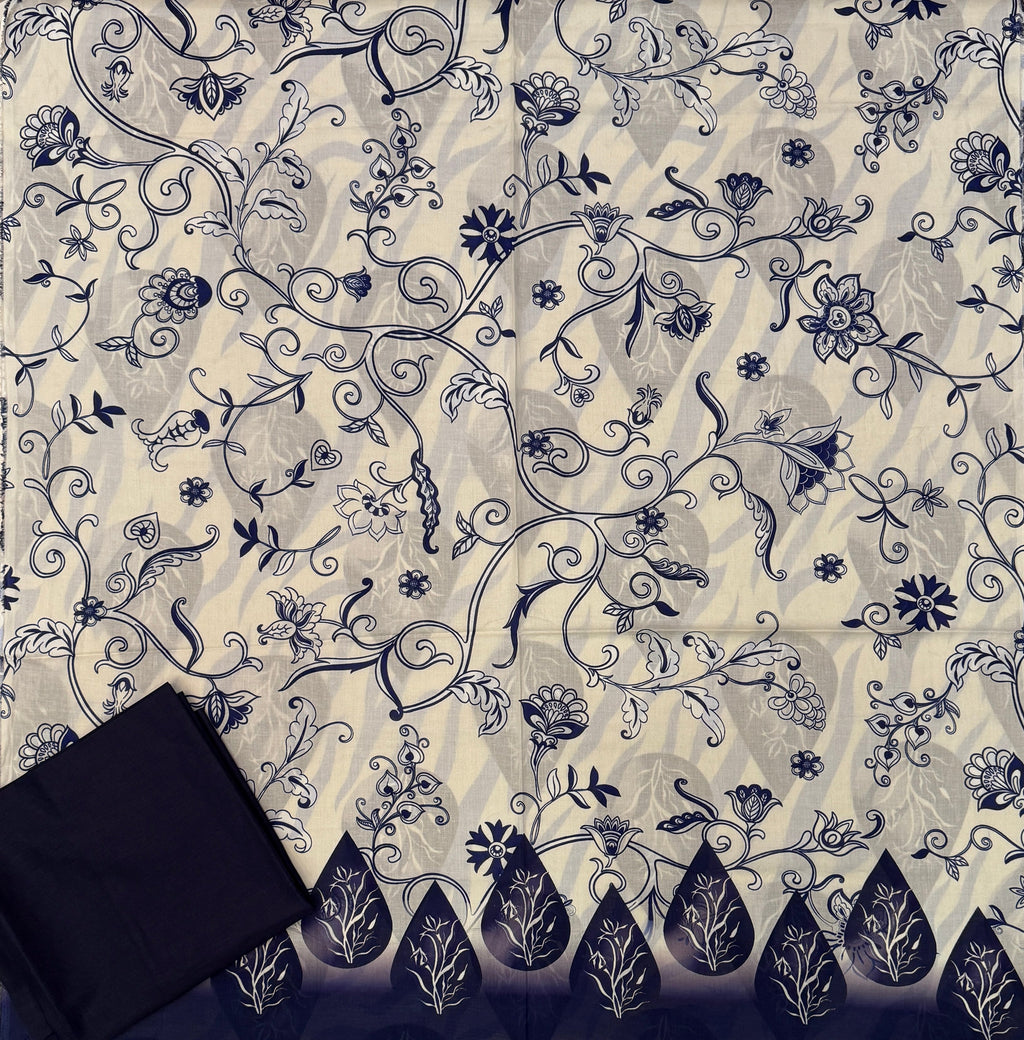 Premium Printed Lawn Unstitched – 2PC ZYRA