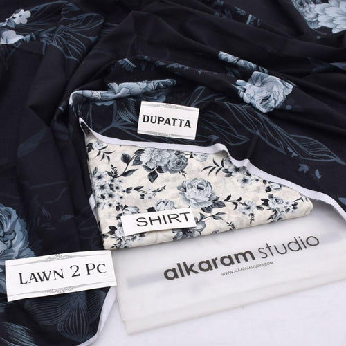 Alkaram Lawn Shirt And Dupatta 2 - Piece Unstiched - Zyra