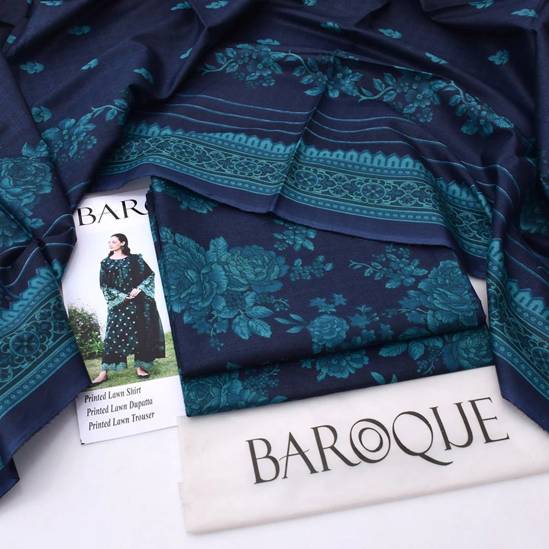 Baroque lawn 3 - Piece Un - stiched - Zyra