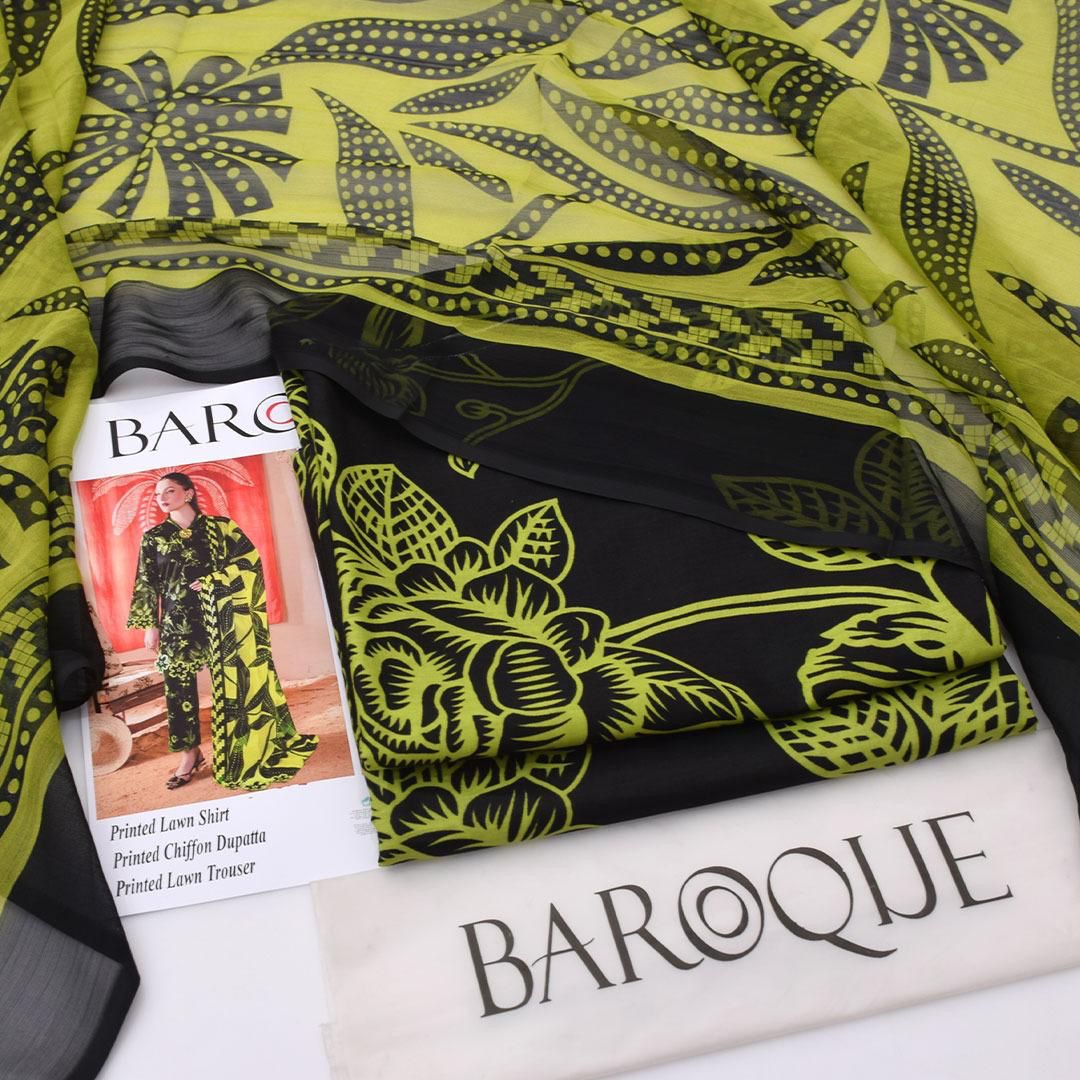Baroque Lawn 3 - Piece Unstiched - Zyra