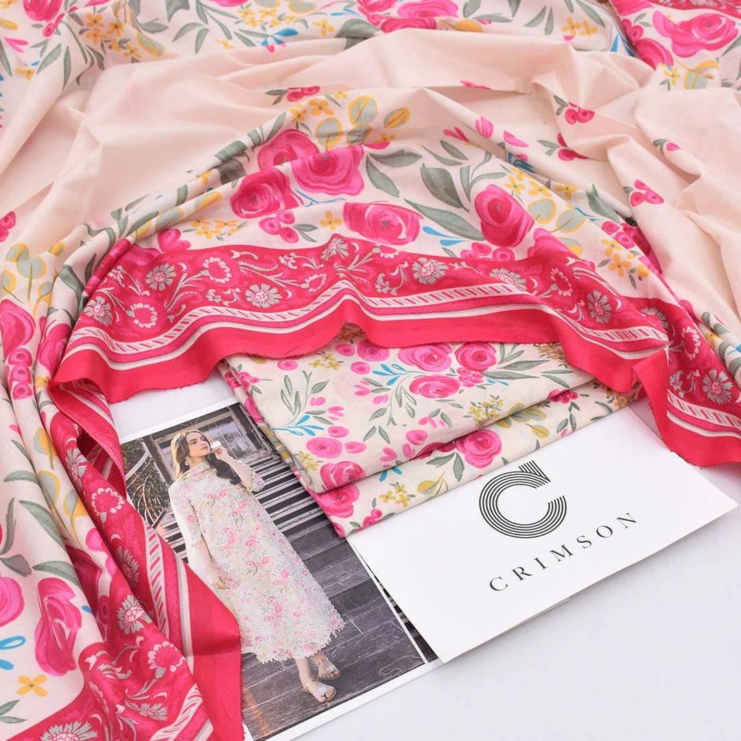 Crimson lawn 3 - Piece Un - stiched - Zyra