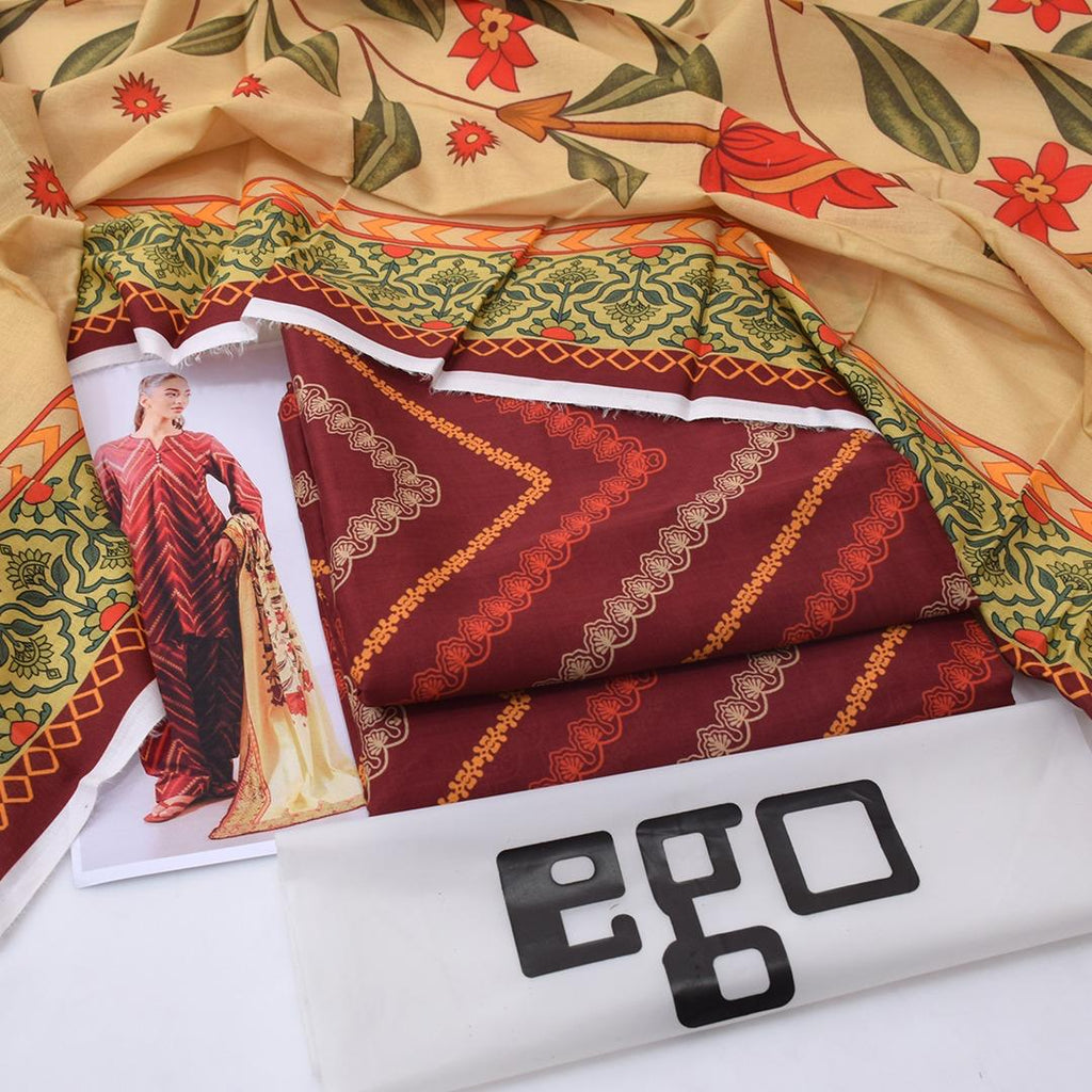 Ego Lawn 3 - Piece Unstiched - Zyra