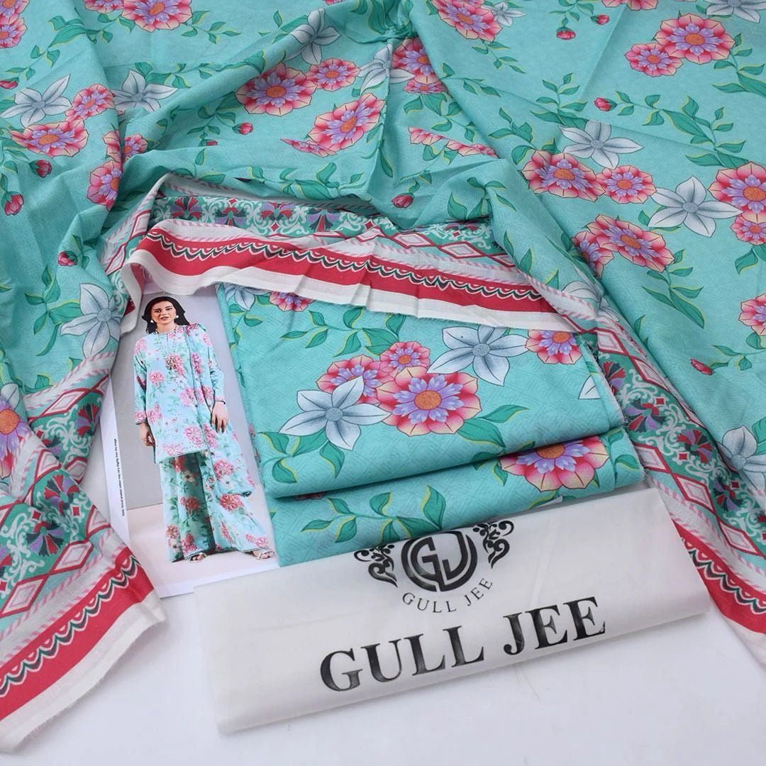 Gull Jee Lawn 3 - Piece Unstiched - Zyra