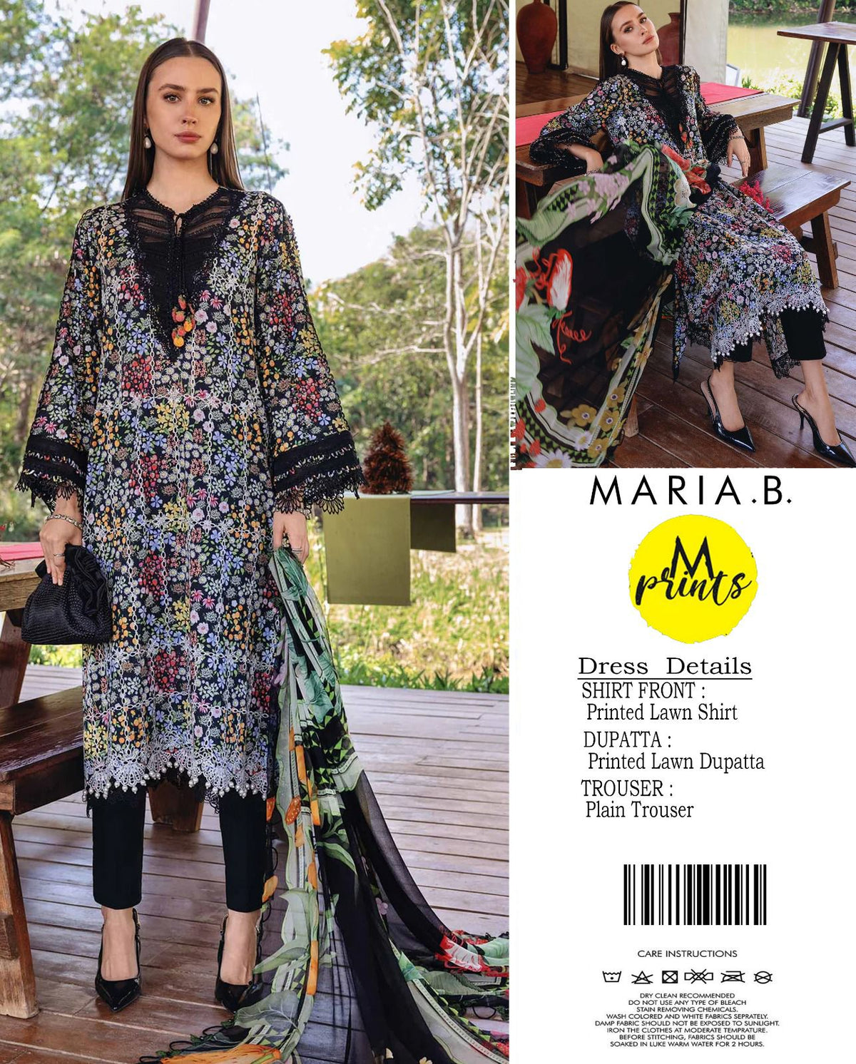 Maria.B Lawn 3 - Piece Unstiched - Zyra