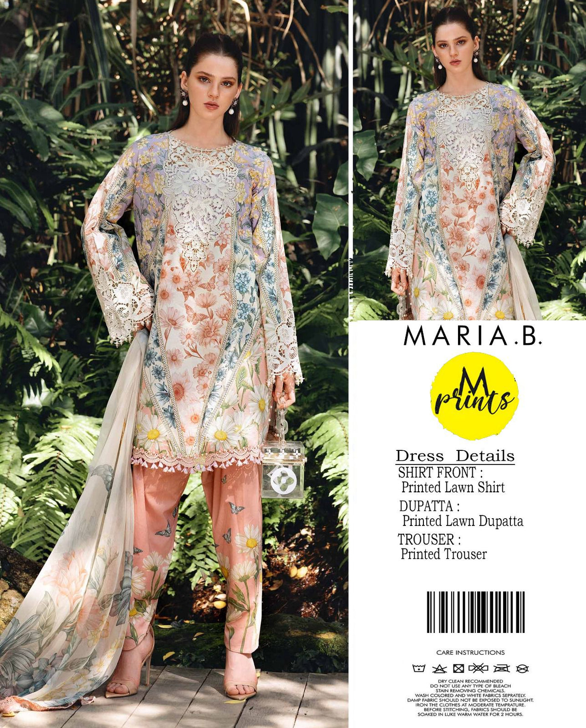 Maria.B Lawn 3 - Piece Unstiched - Zyra