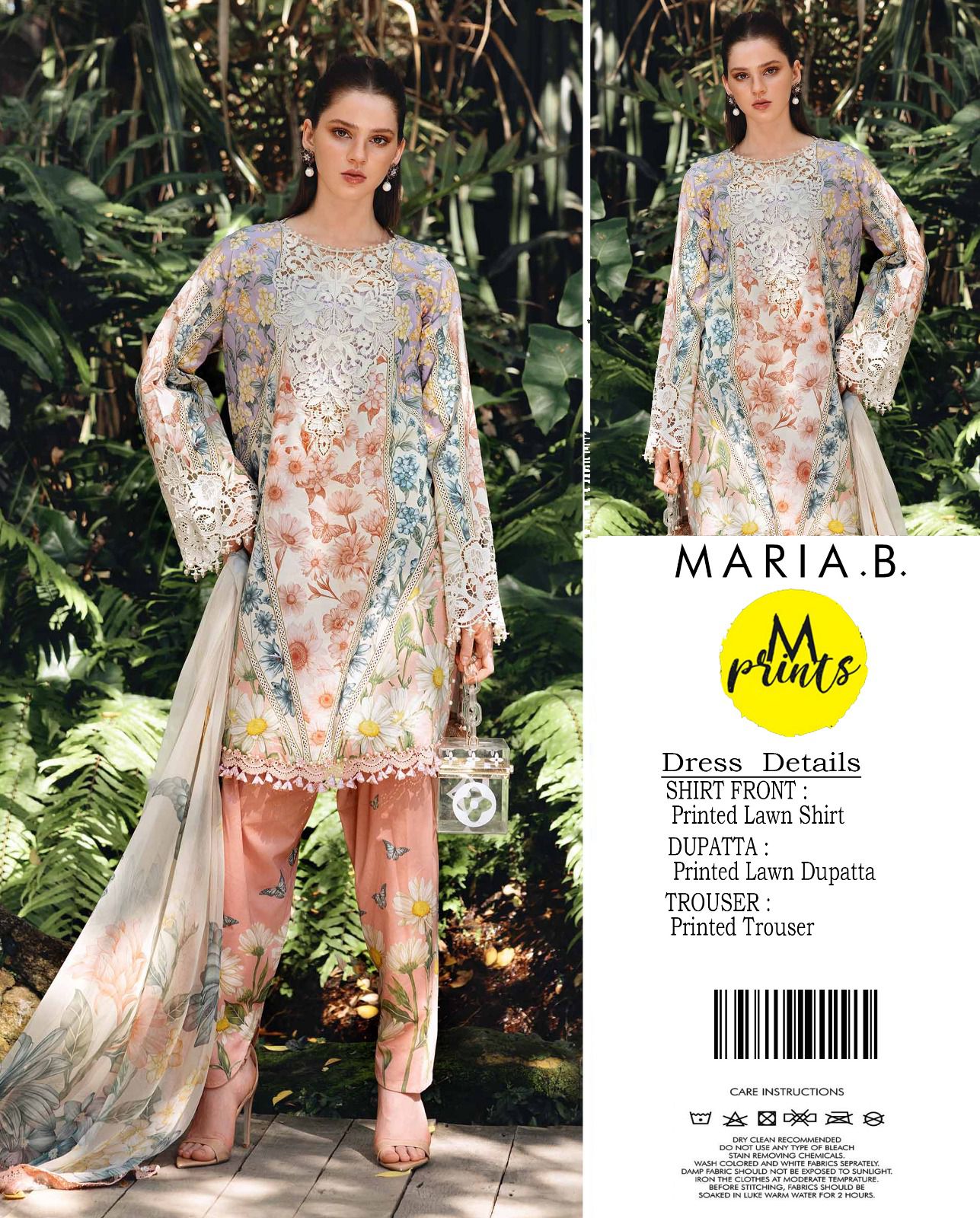 Maria.B Lawn 3 - Piece Unstiched - Zyra