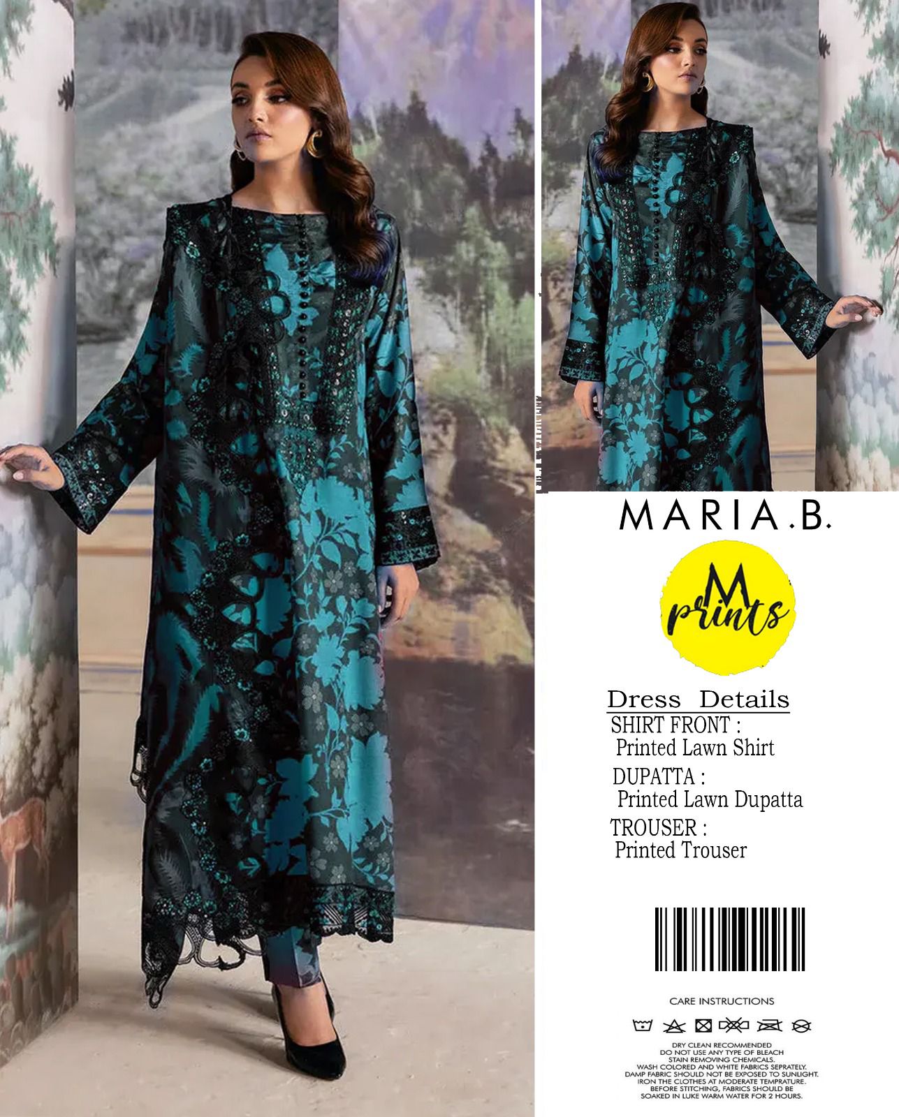 Maria.B Lawn 3 - Piece Unstiched - Zyra