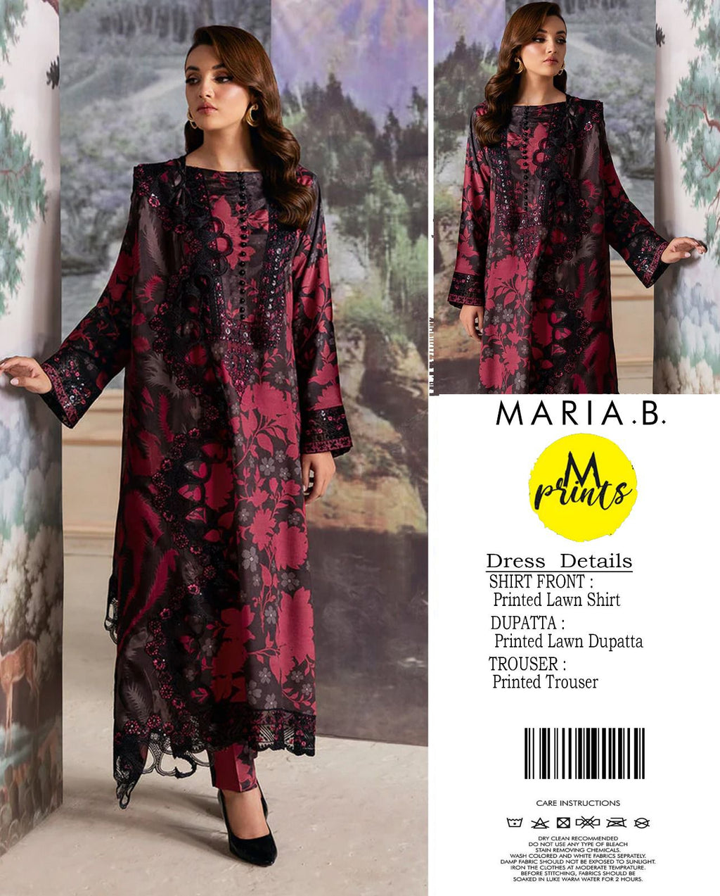 Maria.B Lawn 3 - Piece Unstiched - Zyra