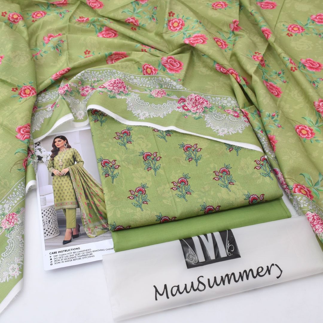 Mausummery lawn 3 - Piece Un - stiched - Zyra