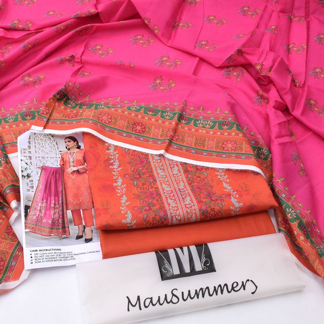 Mausummery lawn 3 - Piece Un - stiched - Zyra