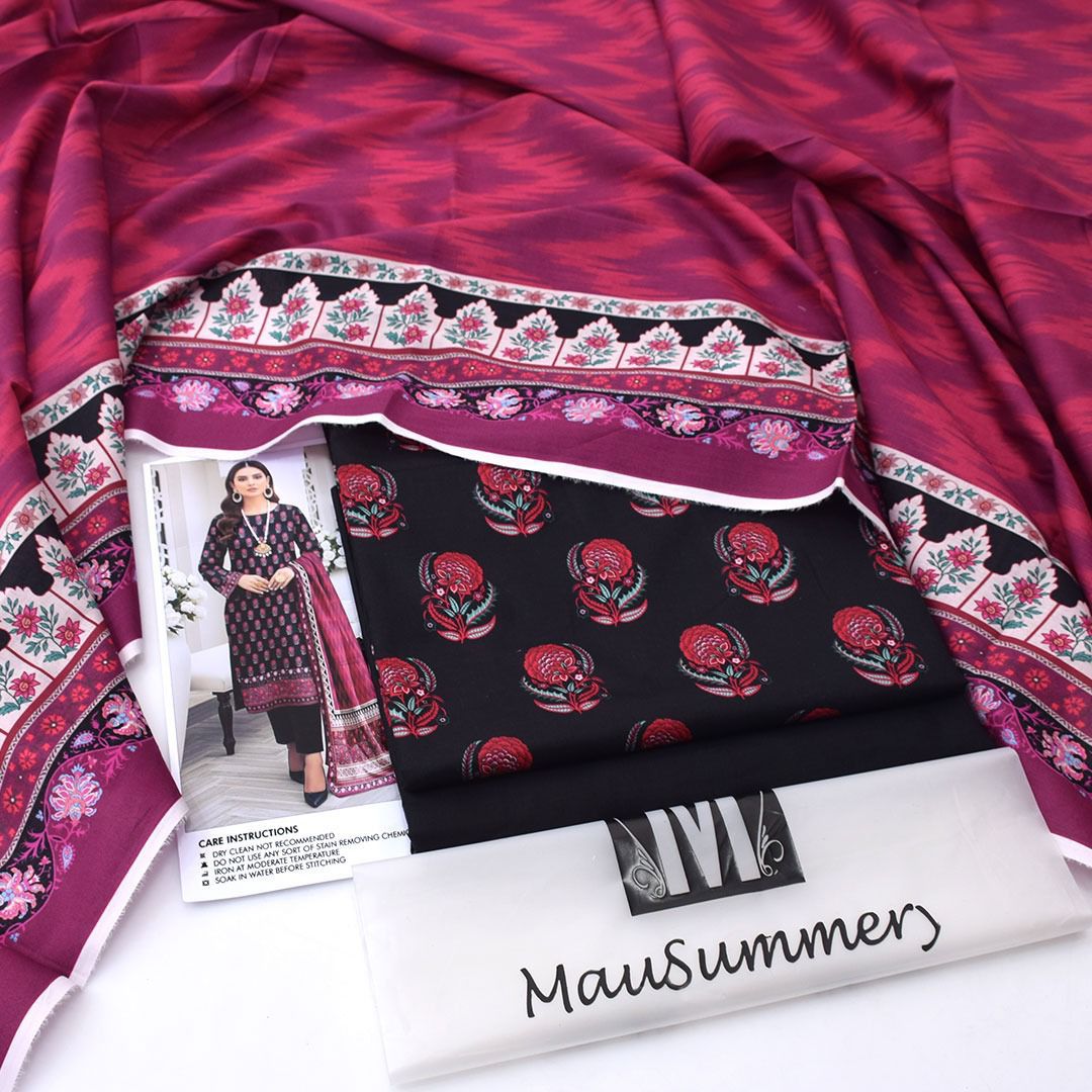 Mausummery lawn 3 - Piece Un - stiched - Zyra