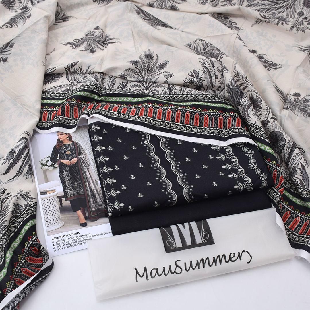 Mausummery lawn 3 - Piece Un - stiched - Zyra