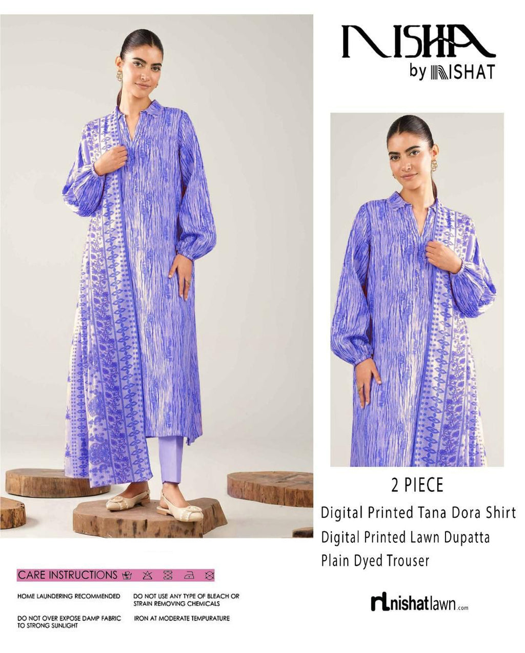 Nishat Printed Lawn Tana Dora 3 Piece Unstiched - Zyra