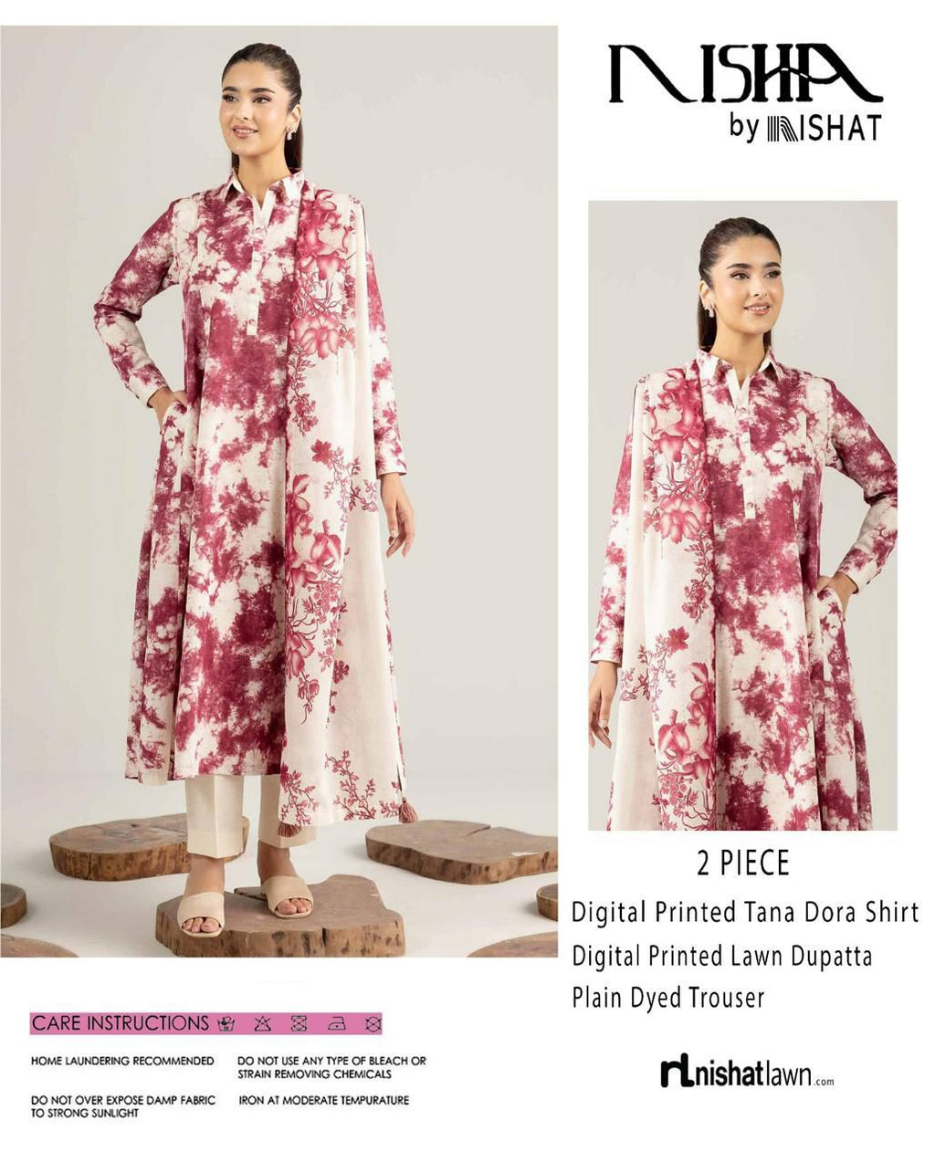 Nishat Printed Lawn Tana Dora 3 Piece Unstiched - Zyra