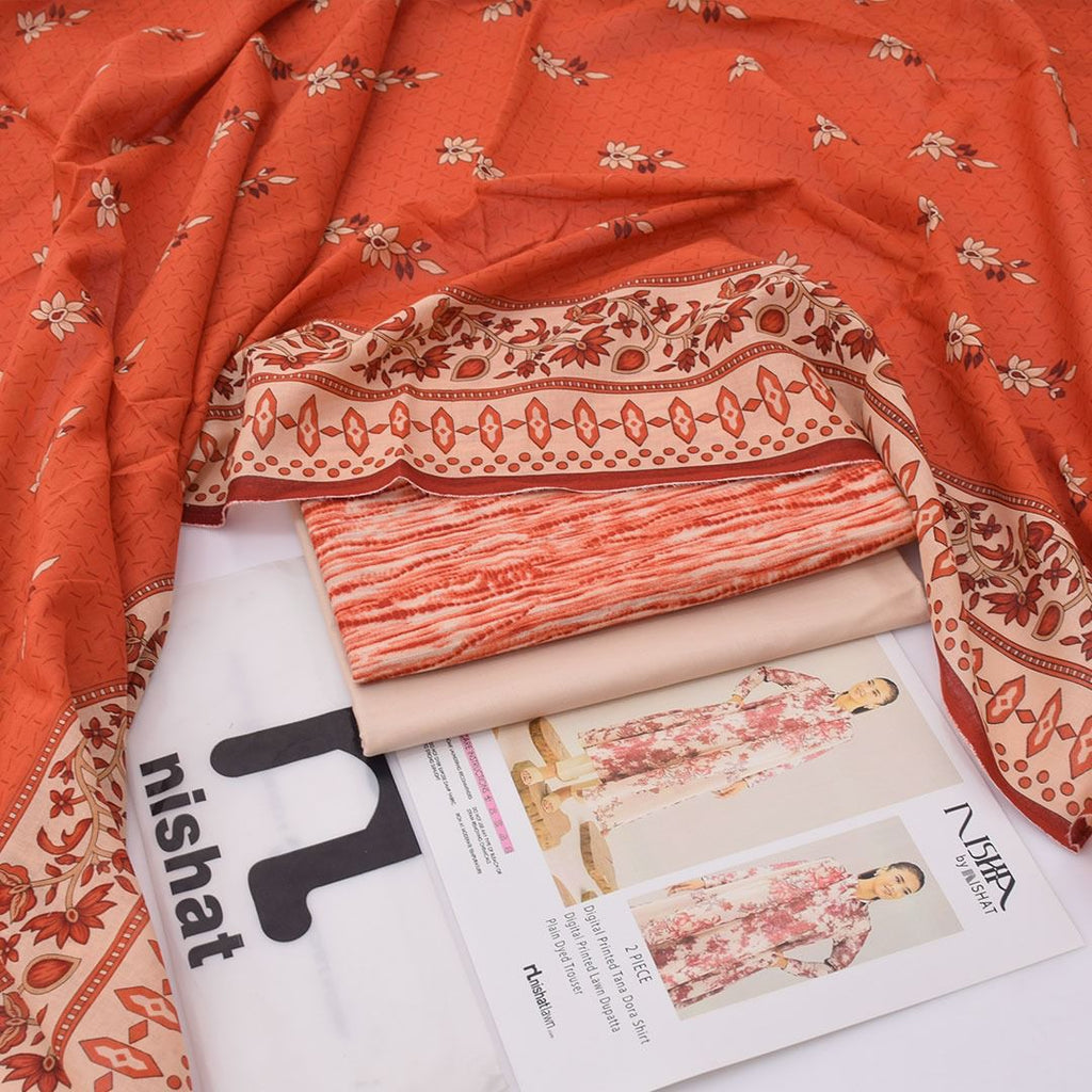 Nishat Printed Lawn Tana Dora 3 Piece Unstiched - Zyra