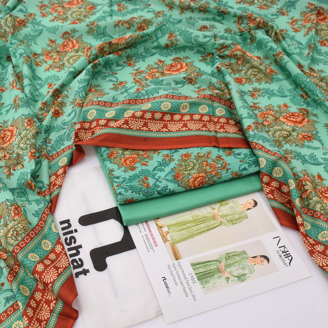Nishat Printed Lawn Tana Dora 3 Piece Unstiched - Zyra