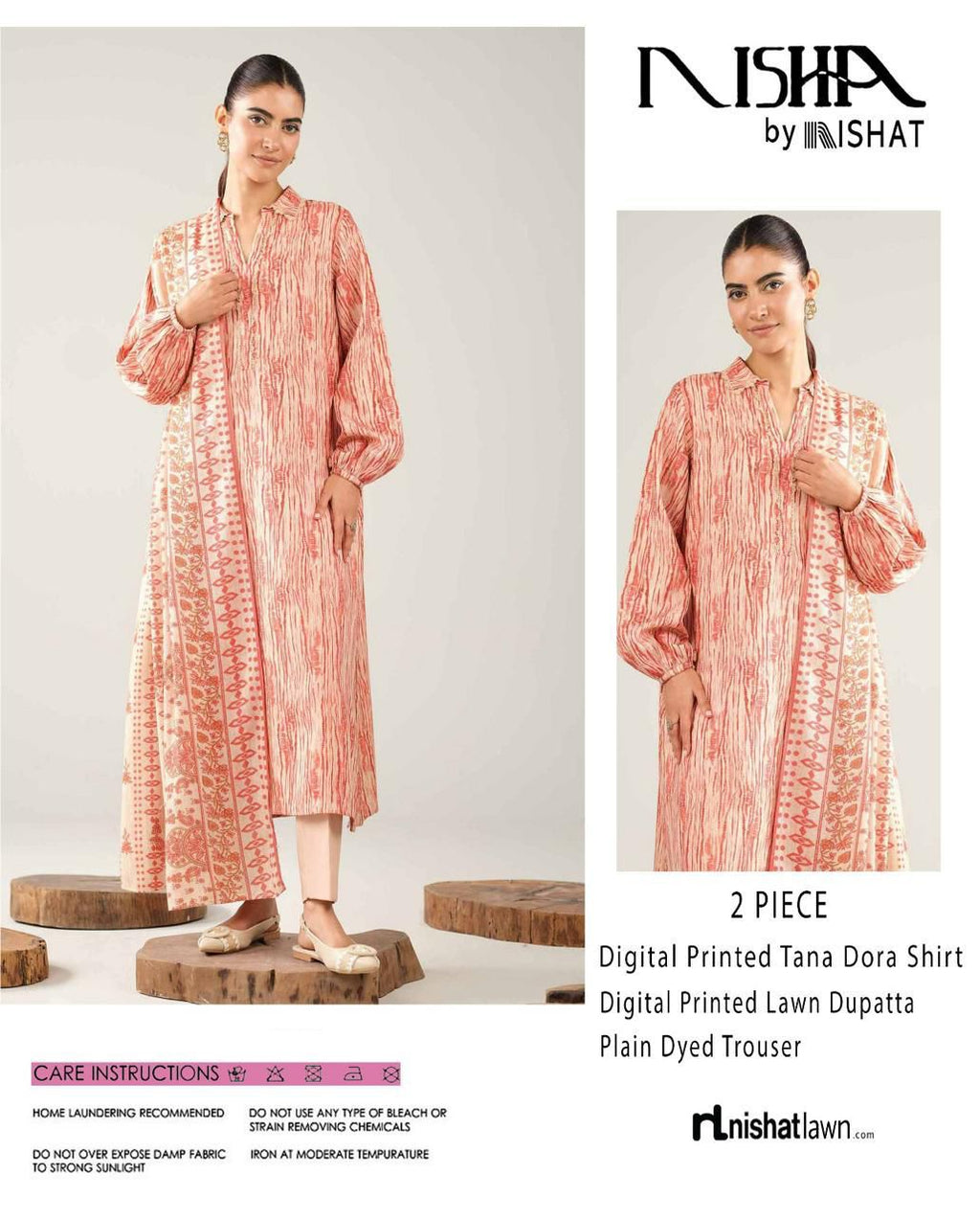 Nishat Printed Lawn Tana Dora 3 Piece Unstiched - Zyra