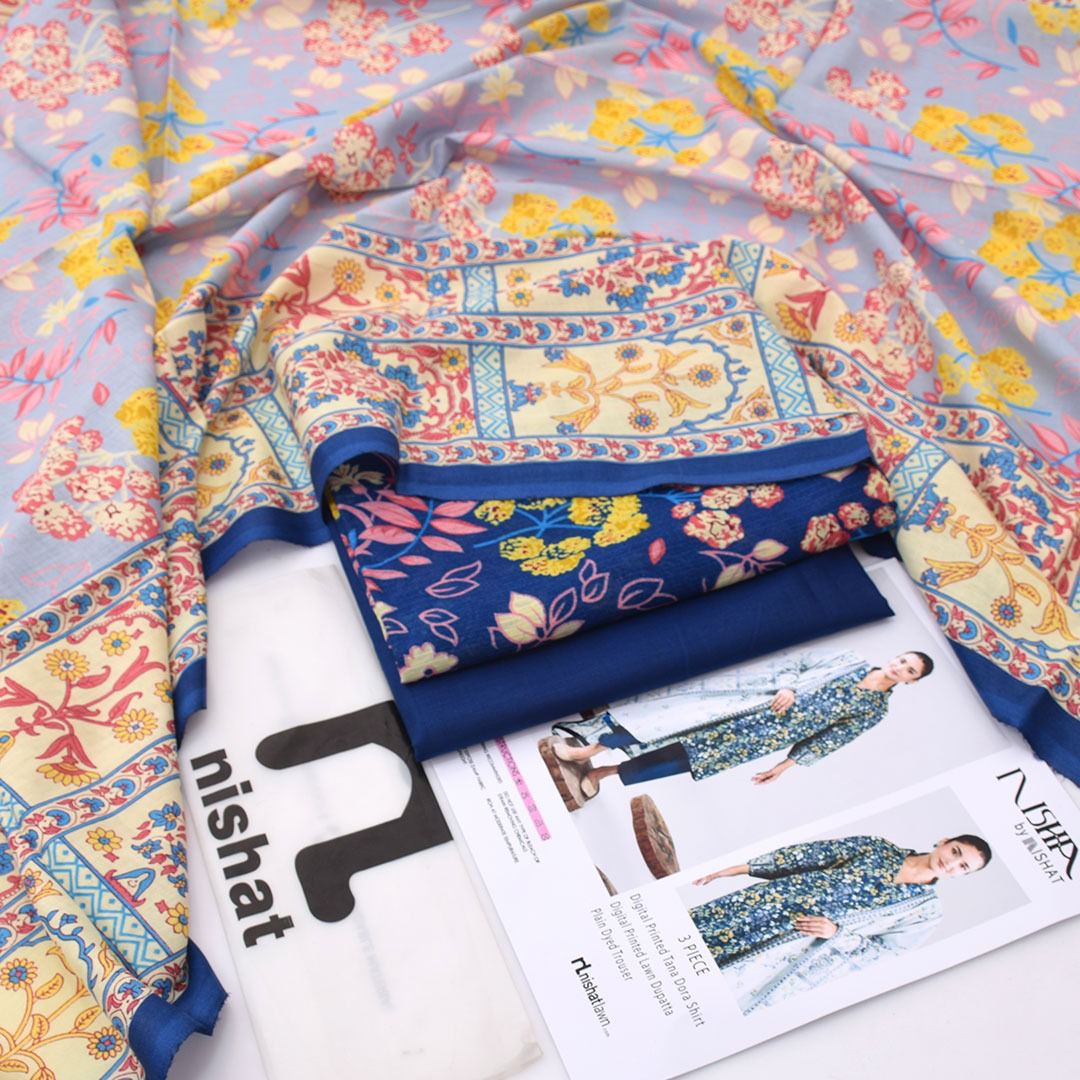 Nishat Printed Lawn Tana Dora 3 Piece Unstiched - Zyra