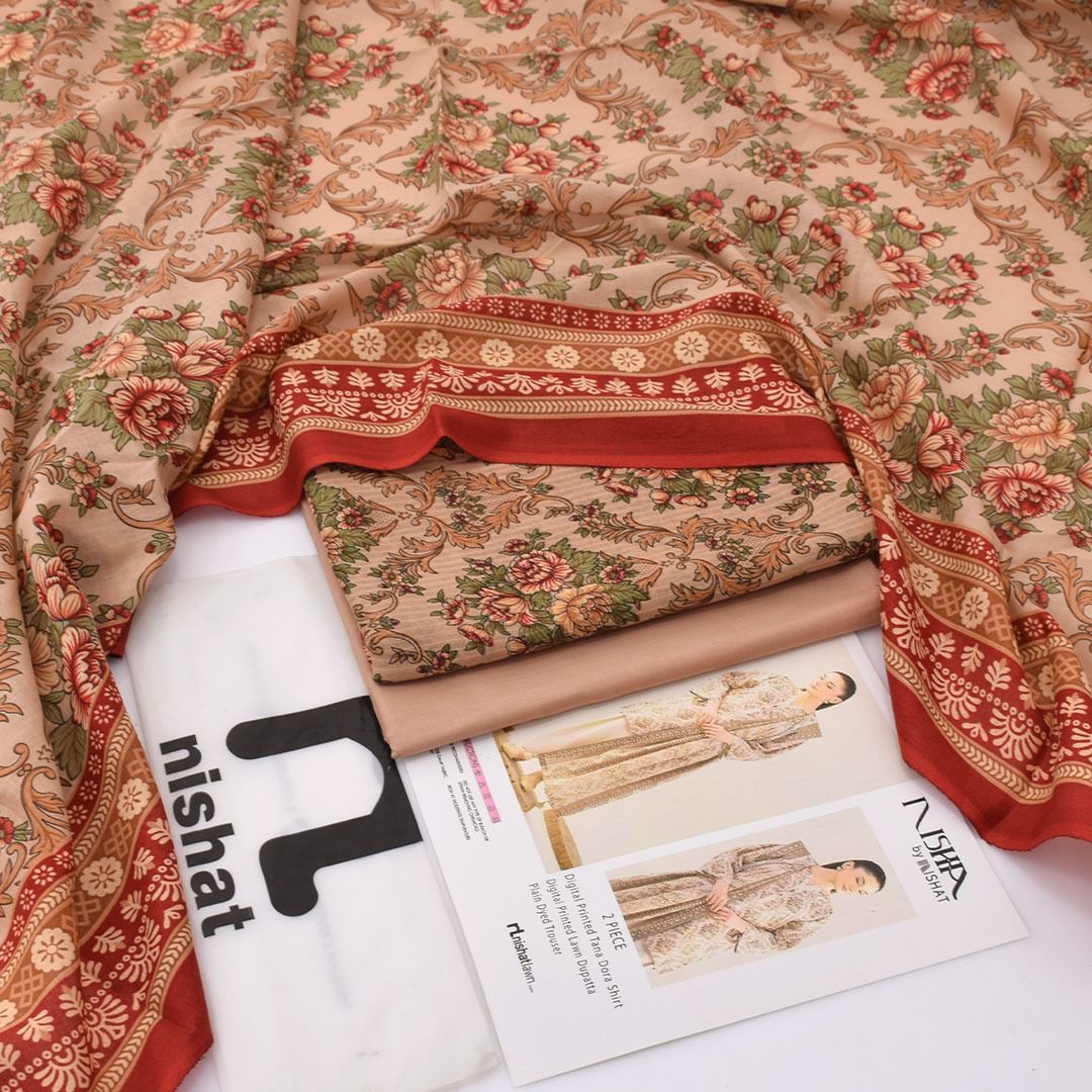 Nishat Printed Lawn Tana Dora 3 Piece Unstiched - Zyra