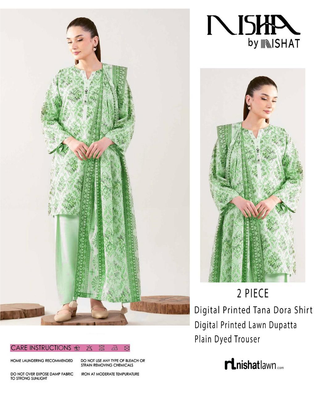 Nishat Printed Lawn Tana Dora 3 Piece Unstiched - Zyra