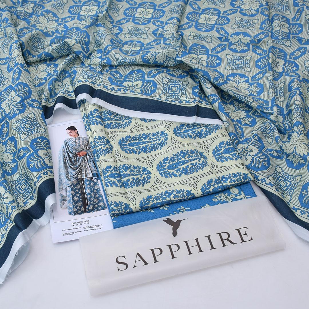 Sapphire Lawn 3 - Piece Unstiched - Zyra